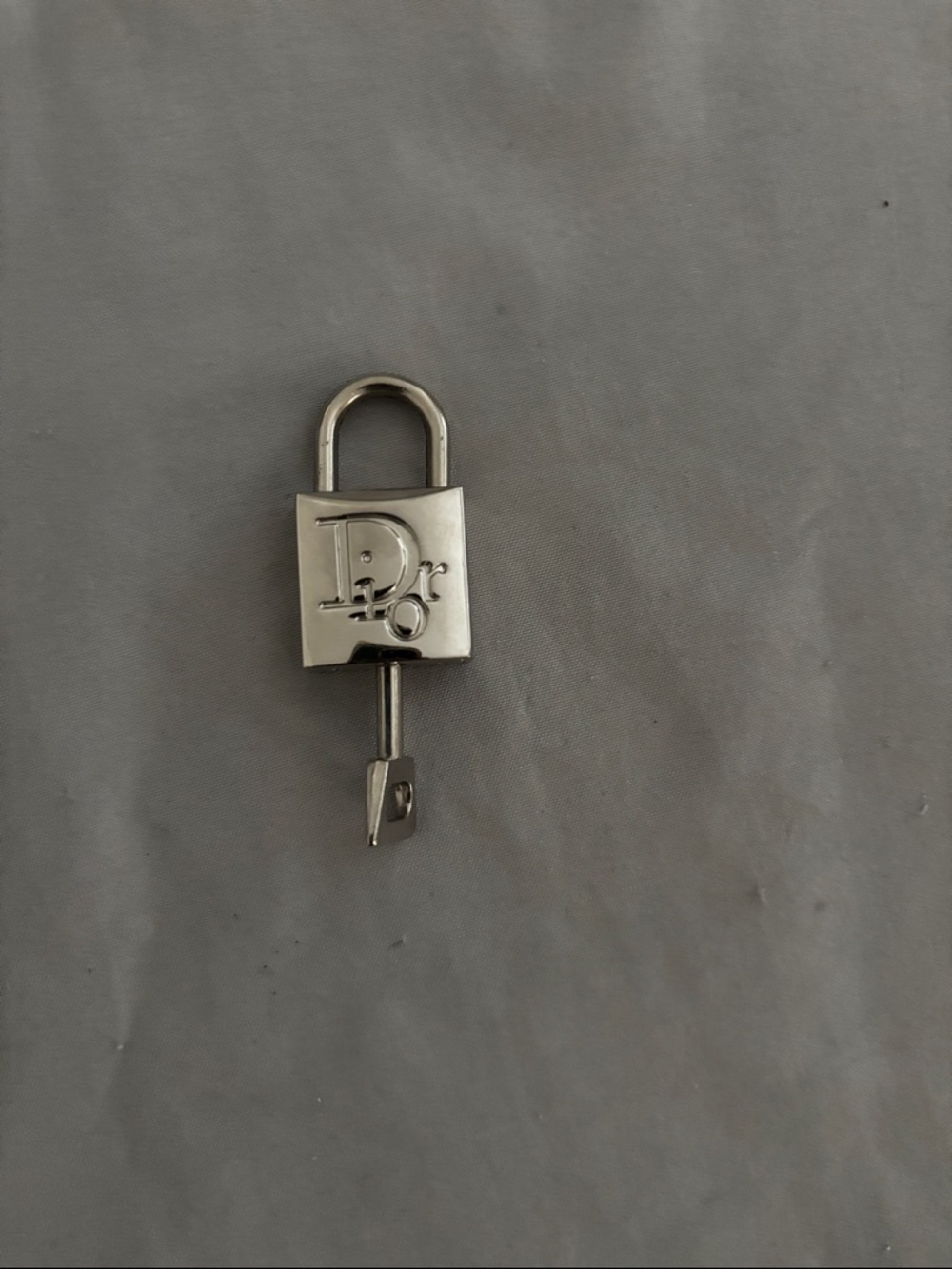 Vintage Dior Silver Logo Cadena and Key Charm with Signature Motif - Picture 3 of 3